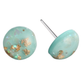 Gold Fleck Button 12mm Studs Hypoallergenic Earrings for Sensitive Ears with Plastic Posts