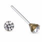 Petite Faux Diamond CZ Studs Plastic Post Earrings for Sensitive Ears