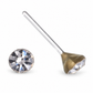 Petite Faux Diamond CZ Studs Plastic Post Earrings for Sensitive Ears