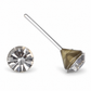 Petite Faux Diamond CZ Studs Plastic Post Earrings for Sensitive Ears