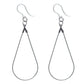 Teardrop Safety Pin earrings (Dangles) - silver