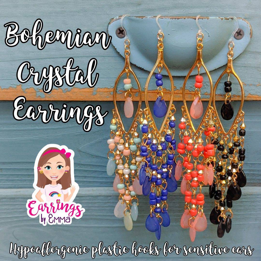 Bohemian Crystal Earrings (Dangles)