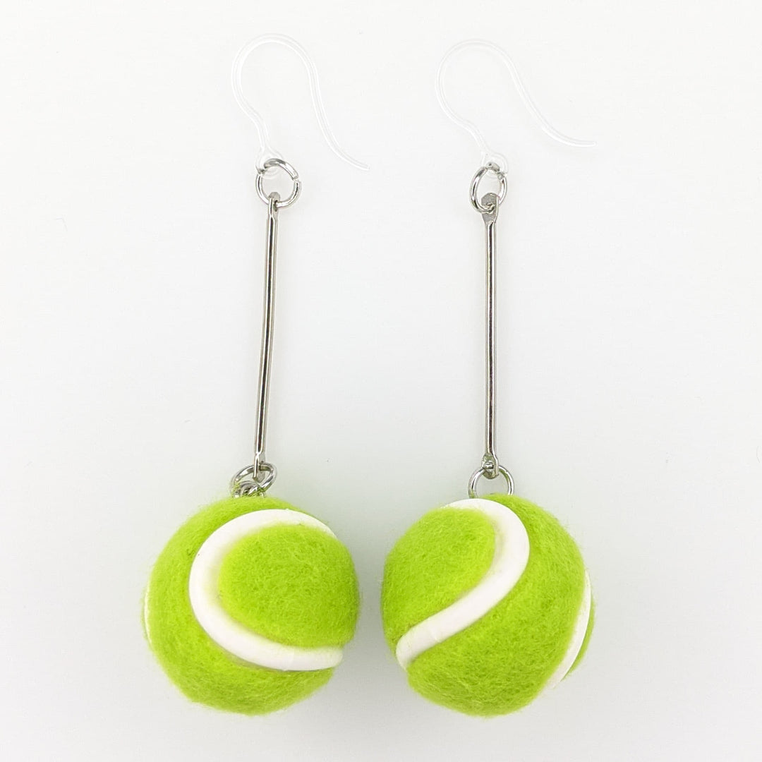 Exaggerated Tennis Ball Earrings (Dangles)