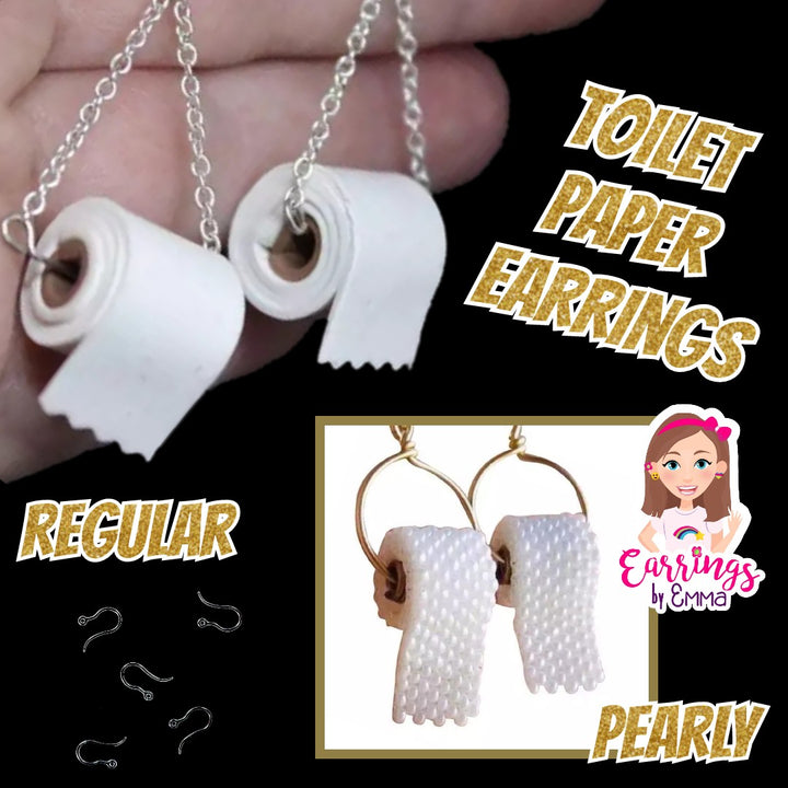 Toilet Paper Earrings (Dangles) - all styles