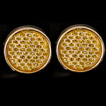Gold Rimmed Honeycomb Earrings (Studs)
