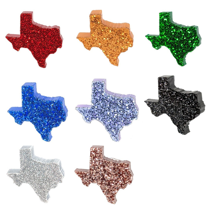 Glitter Texas Earrings (Studs) - all colors