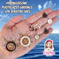 Gold Rimmed Anchor Studs Hypoallergenic Earrings for Sensitive Ears Made with Plastic Posts