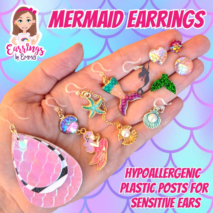 Under the Sea Earrings (Dangles) - size comparison hand