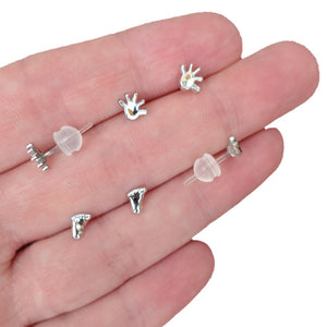 Tiny Hand & Foot Earrings (Studs) - all styles