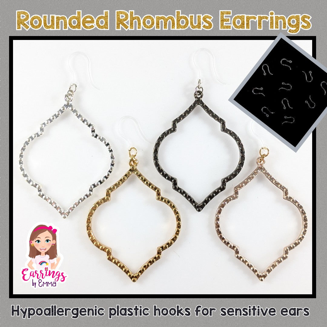 Rounded Rhombus Earrings (Dangles)