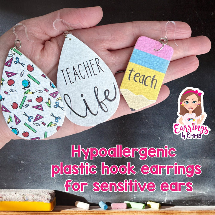 School Supplies Earrings (Teardrop Dangles)