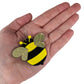 Exaggerated Bee Earrings (Dangles) - size comparison hand