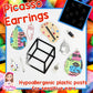 Silver Paint Brush & Palette Dangles Hypoallergenic Earrings for Sensitive Ears Made with Plastic Posts