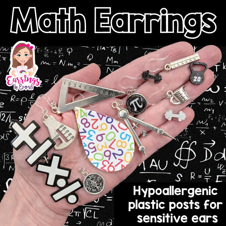 Measuring Cup Dangles Hypoallergenic Earrings for Sensitive Ears Made with Plastic Posts