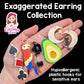Exaggerated Tea Dangles Hypoallergenic Earrings for Sensitive Ears Made with Plastic Posts