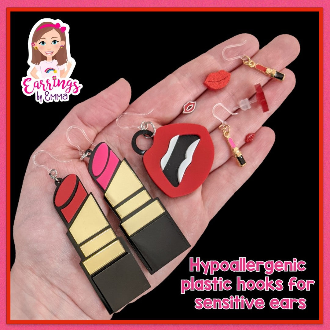 Lipstick Earrings (Dangles)