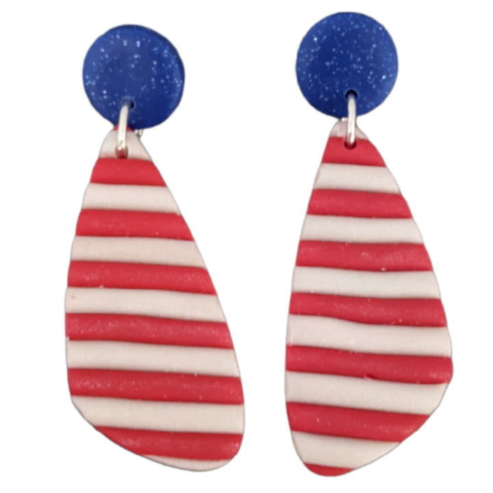 Sparkles and Stripes Earrings (Dangles)