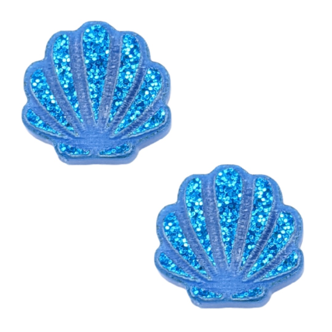 Engraved Seashell Earrings (Studs)