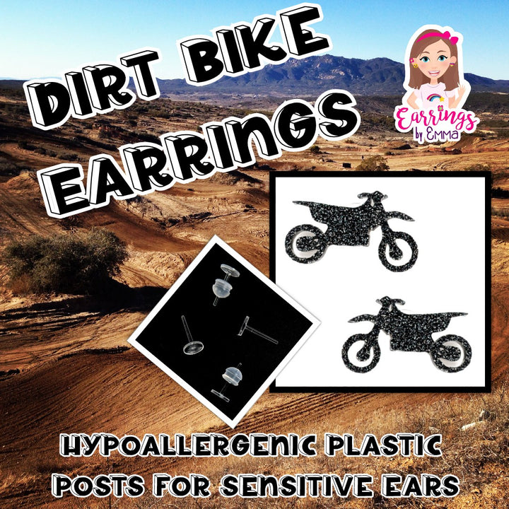 Dirt Bike Earrings (Studs)