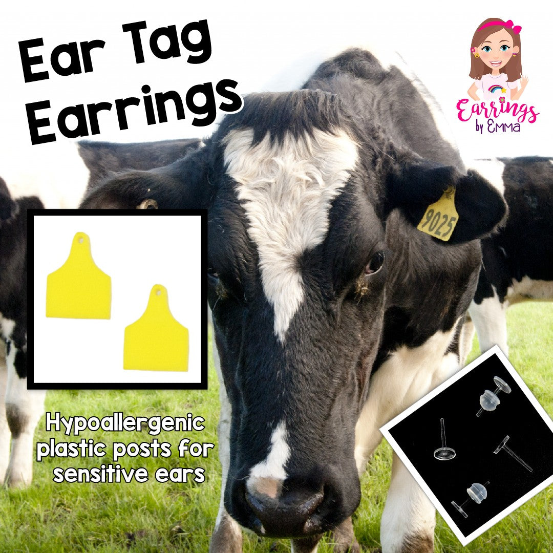 Ear Tag Earrings (Studs)