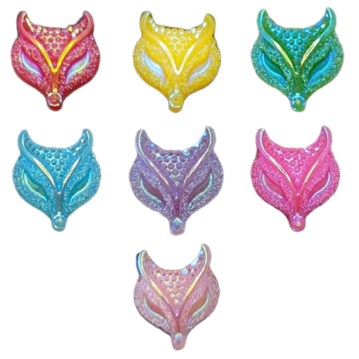 Colorful Fox Head Earrings (Studs)