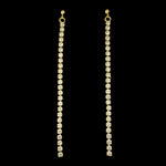 Faux Diamond Drip Earrings (Dangles) - gold
