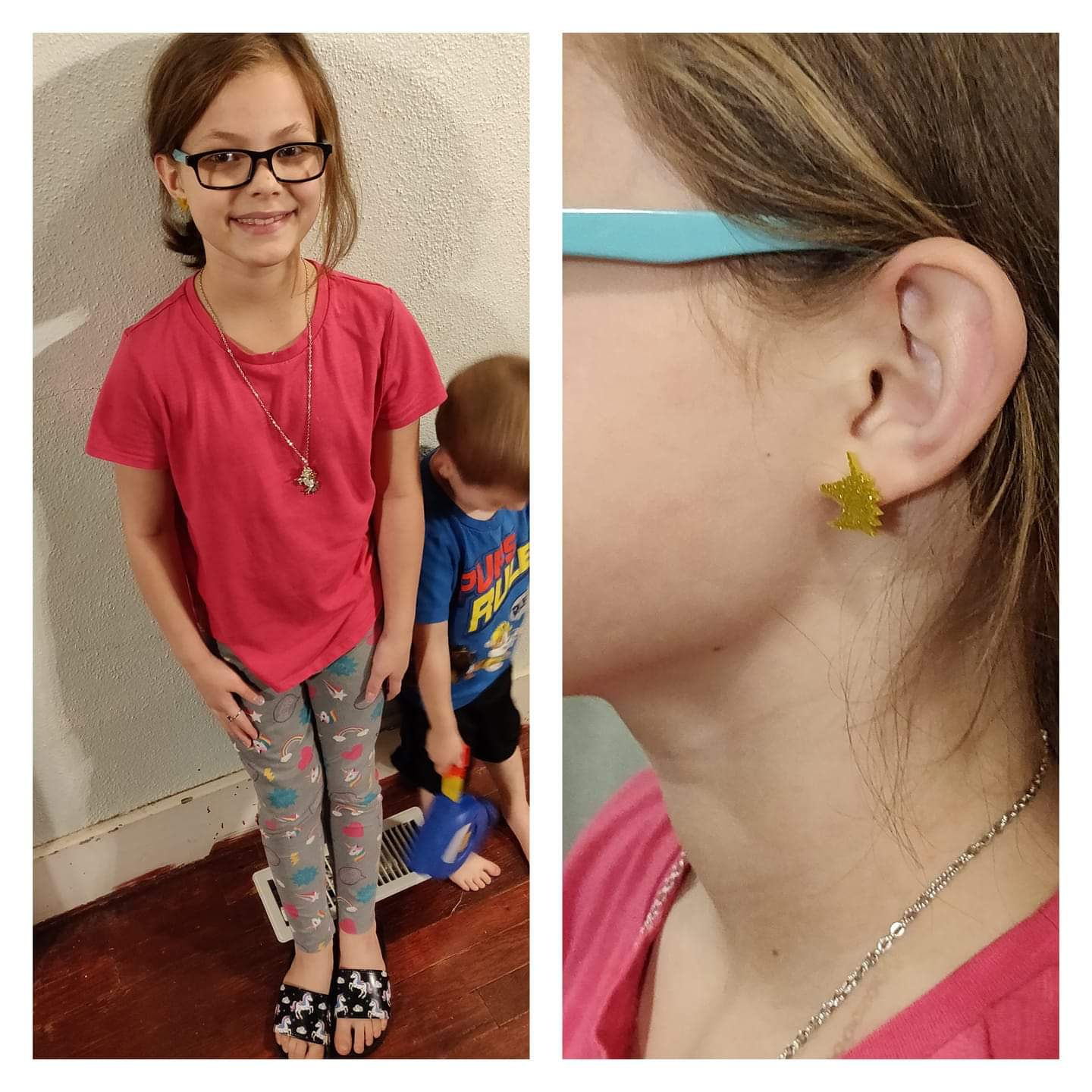 Unicorn earrings for sensitive ears sales