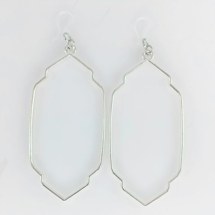Double Arrowhead Earrings (Dangles) - silver