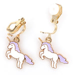 Unicorn Clip-on Earrings - purple