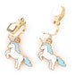 Unicorn Clip-on Earrings - blue