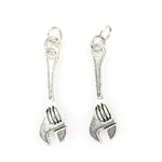 Monkey Wrench Earrings (Dangles) - silver
