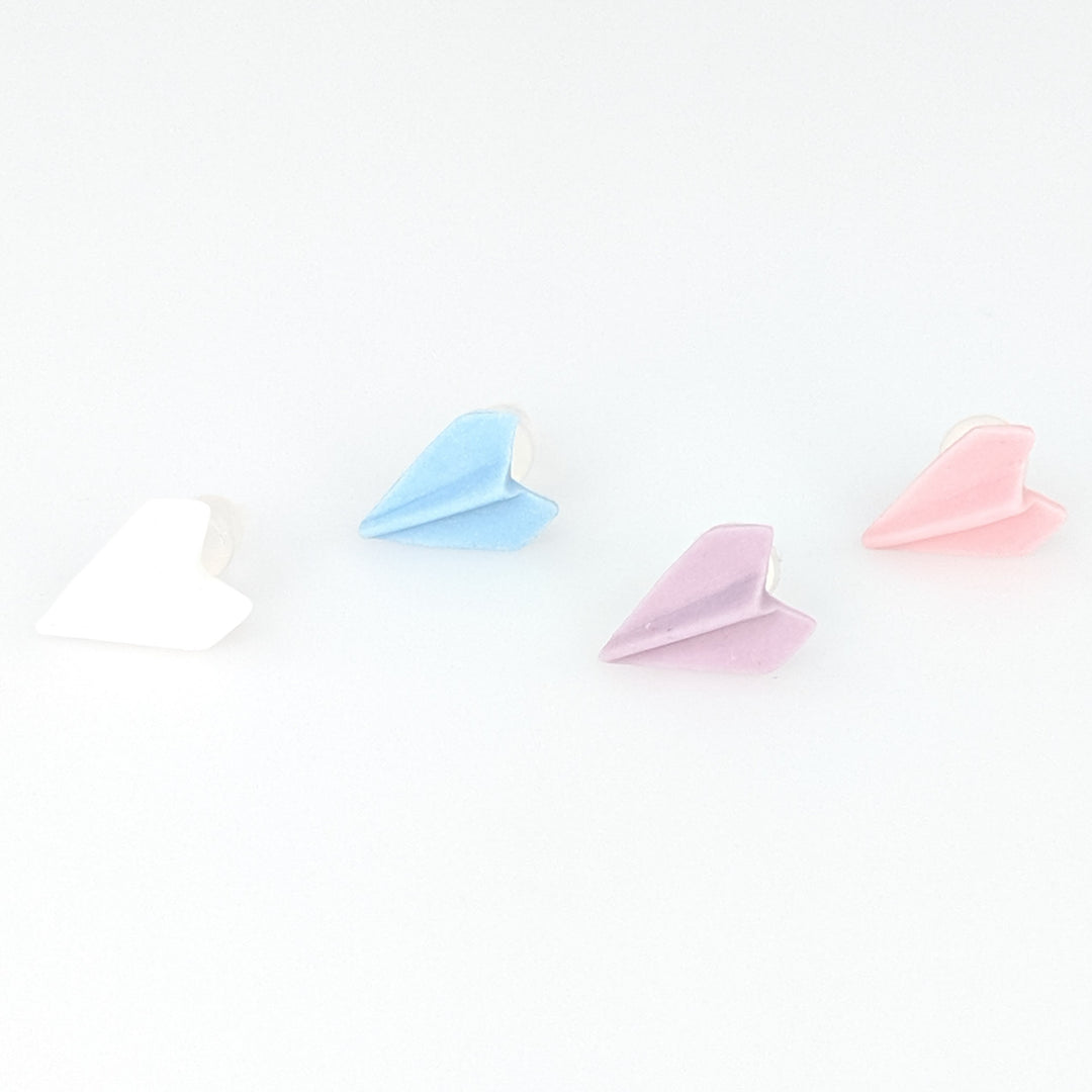 Paper Airplane Earrings (Studs) - all colors