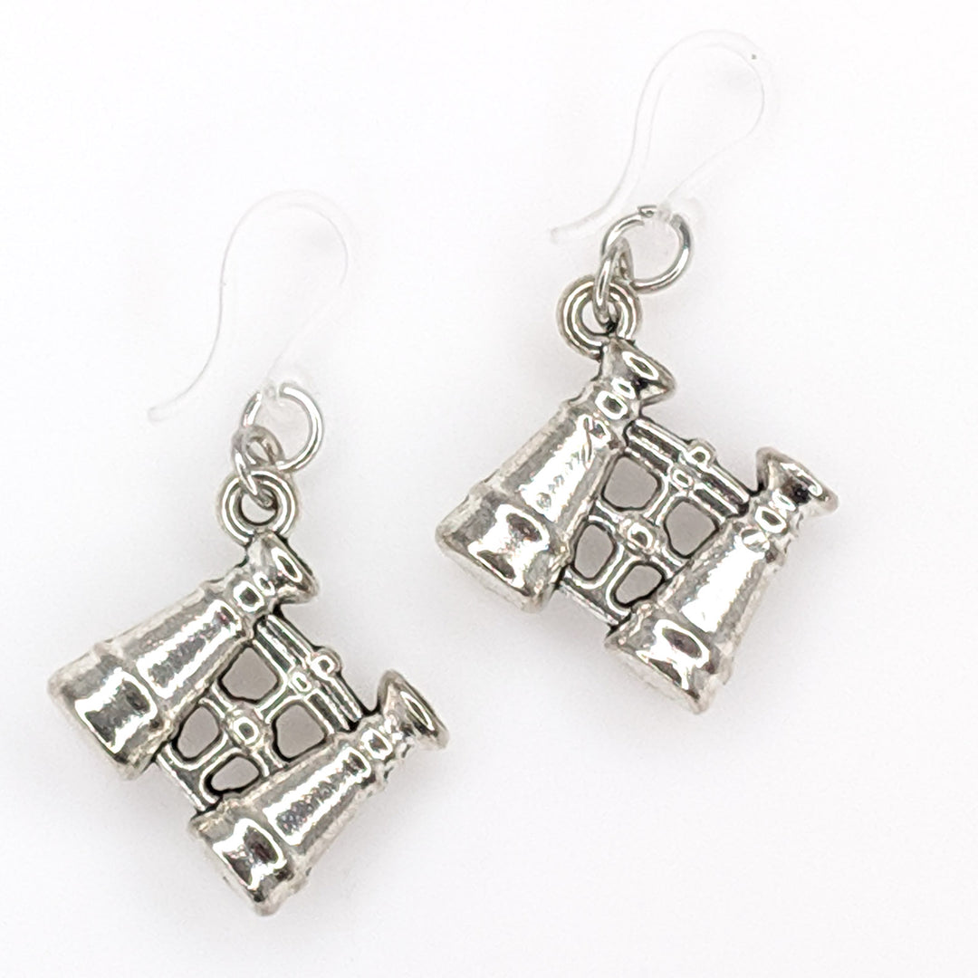 Binocular Earrings (Dangles) - silver