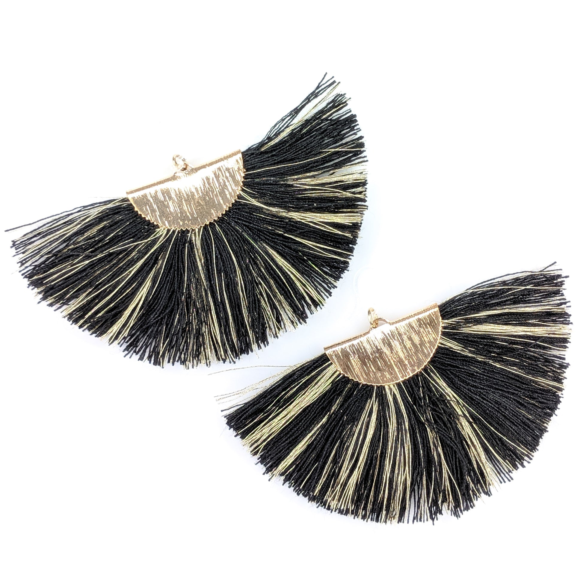 FANtastic Tassel Earrings (Dangles) - black