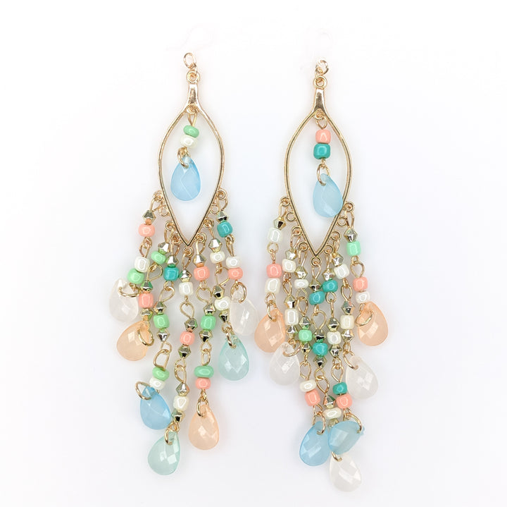 Bohemian Crystal Earrings (Dangles) - turquoise