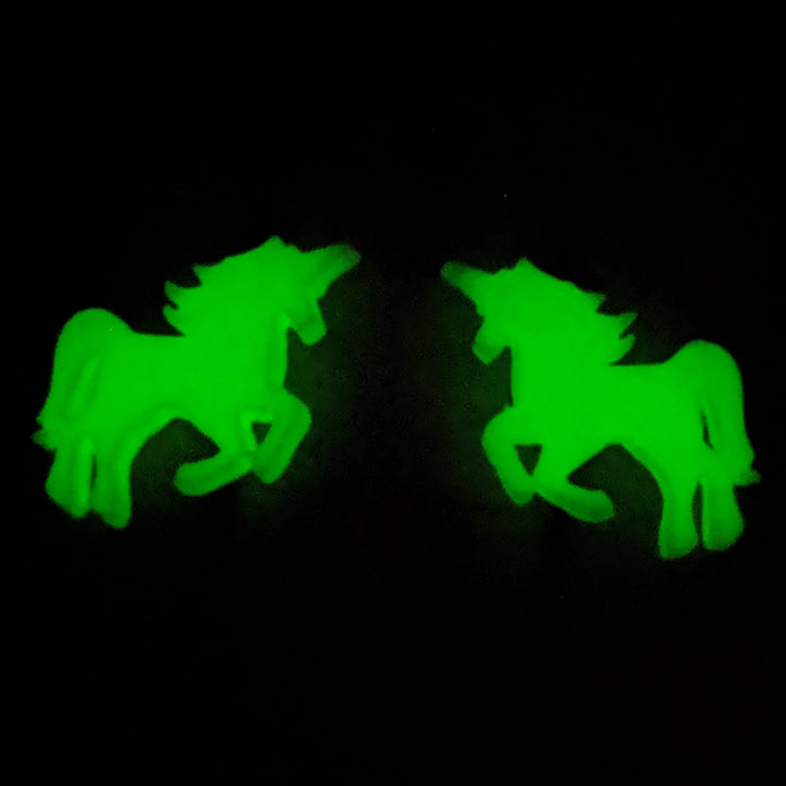 Glossy Majestic Unicorn Earrings (Studs) - glow