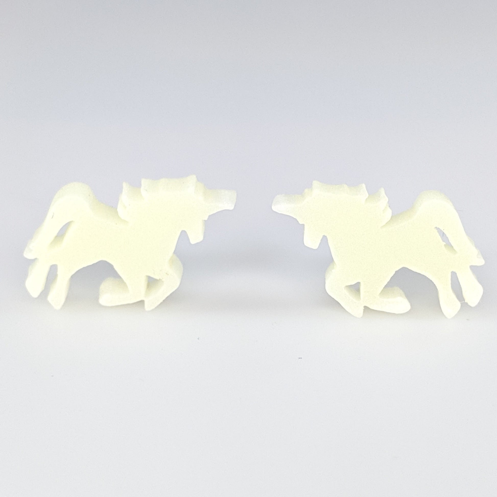 Glossy Majestic Unicorn Earrings (Studs) - glow