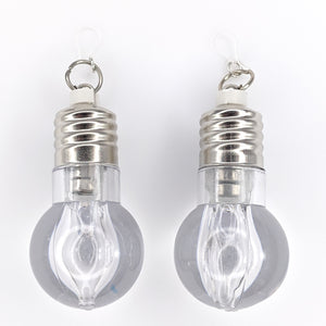 Flashing Light Bulb Earrings (Dangles) - clear bulbs