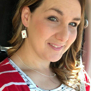 Playing Card Earrings (Dangles) - happy customer