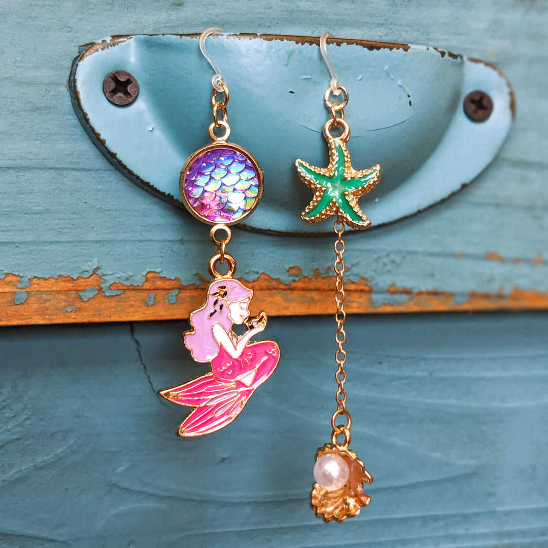 Under the Sea Earrings (Dangles) - gold and various colors