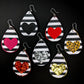 Double Layer Heart Earrings (Teardrop Dangles) - various colors