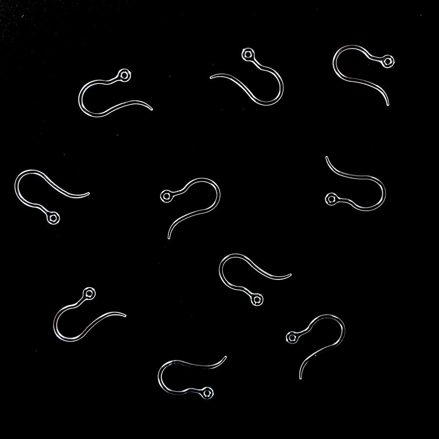 Silver Ruler Earrings (Dangles) - Hypoallergenic plastic hooks