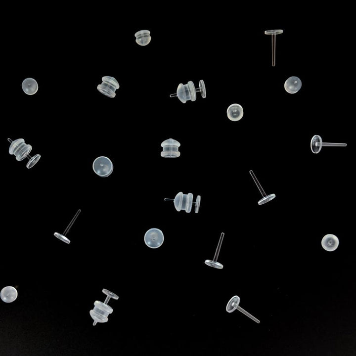 Tiny Silver Cross Earrings (Studs) - Hypoallergenic plastic posts