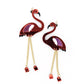 Exaggerated Flamingo Earrings (Dangles) - red