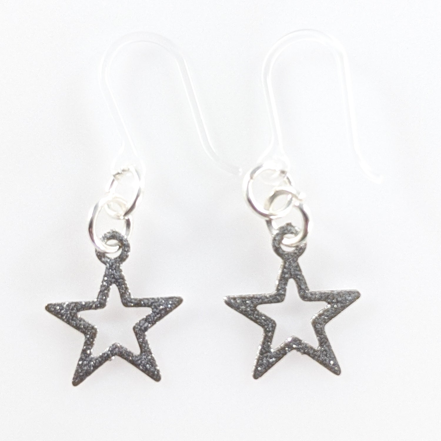Petite Star Earrings (Dangles) - silver