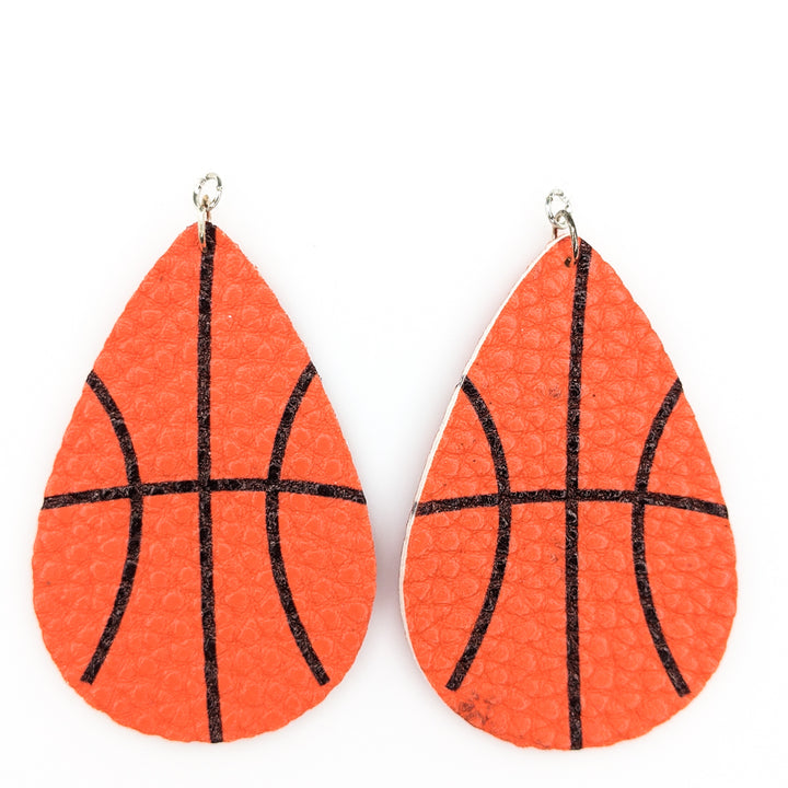 Basketball Skin Earrings (Teardrop Dangles)