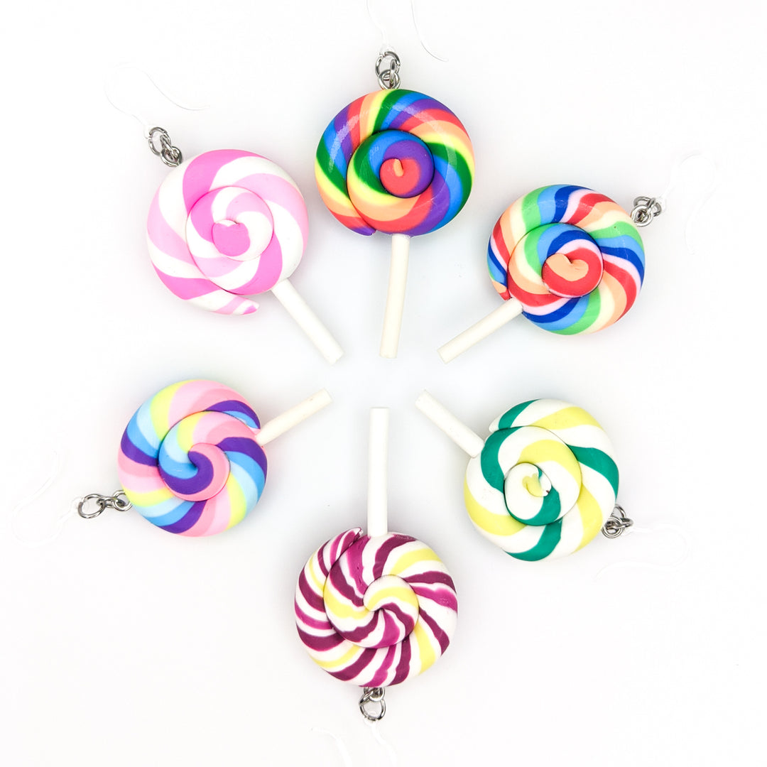Exaggerated Lollipop Earrings (Dangles) - all colors