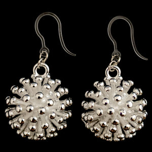 Silver Dandelion Earrings (Dangles) - silver