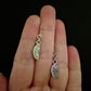 Silver Fruit Slice Earrings (Dangles) - size comparison hand