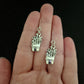 Silver Fries Earrings (Dangles) - size comparison hand